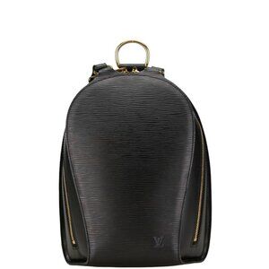 LOUIS VUITTON Black Leather Backpack